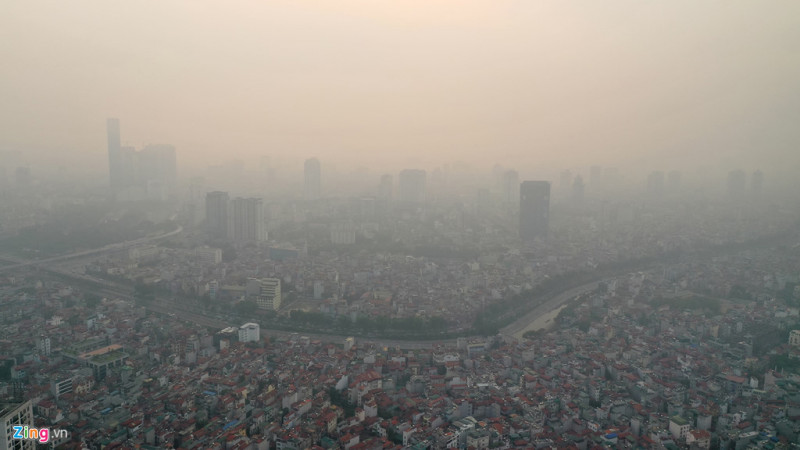 Ha Noi trong bao dong do ve o nhiem khong khi hinh anh 4 