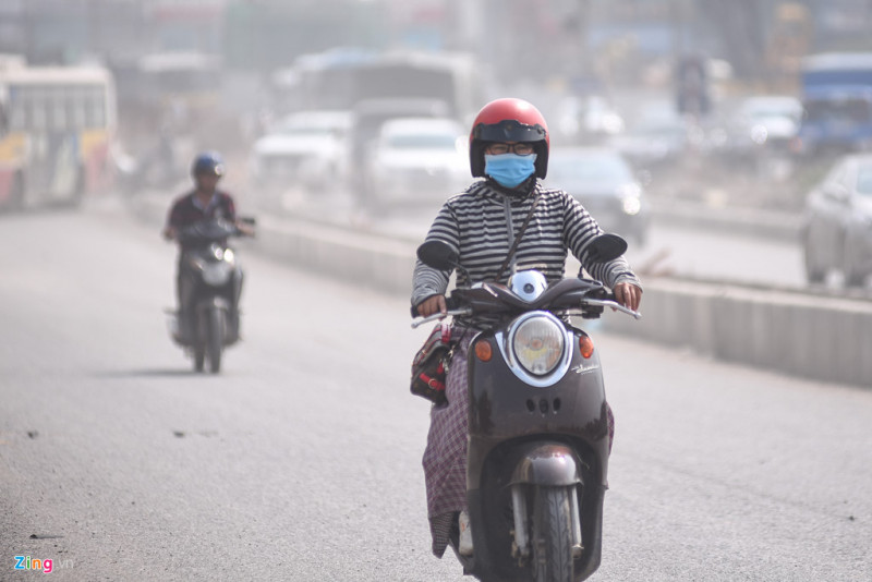 Ha Noi trong bao dong do ve o nhiem khong khi hinh anh 6 