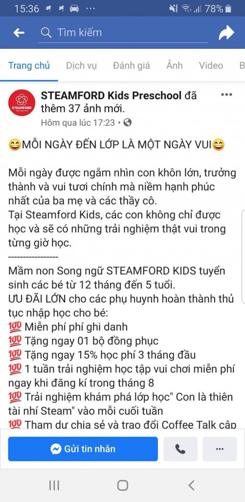 Thanh Xuân: Cơ sở mầm non SteamFord Kids hoạt động khi chưa đủ giấy phép?