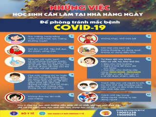 Những việc học sinh cần làm tại nhà hằng ngày để phòng dịch Covid-19