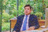 Bức tranh chân dung Thứ trưởng Trần Thanh Nam được ghép từ 3.600 tấm ảnh nhỏ